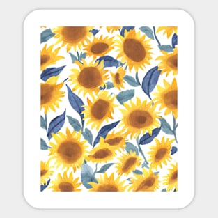 sunflowers pattern Sticker